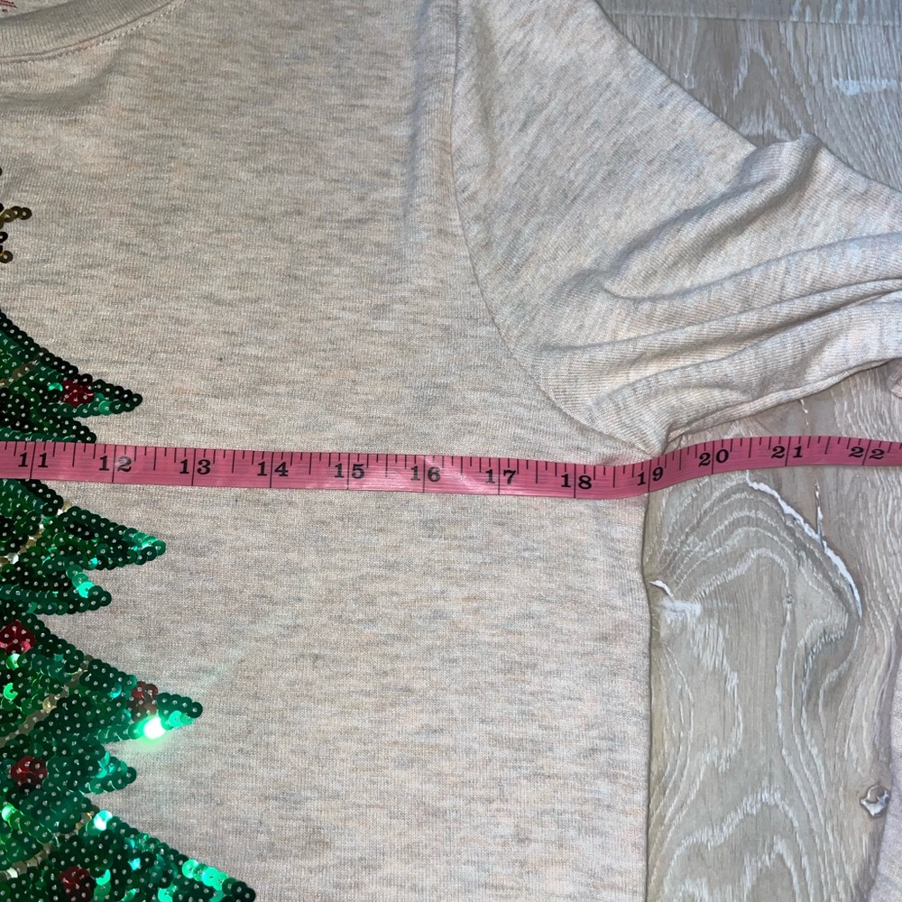 NWT Holiday Time Sequined Sweater with Christmas Tree - Picture 16 of 16